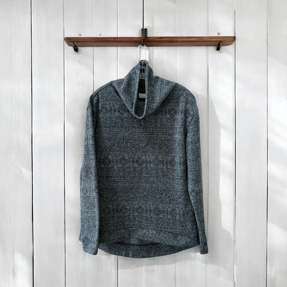 Columbia Sweaters - Women’s Columbia Teal Blue / Black Textured Pullover Sweater! Large!